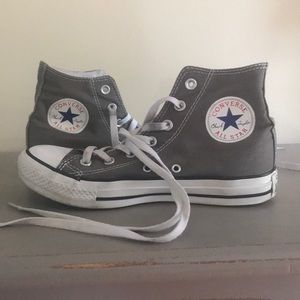 Gray Converse High Tops